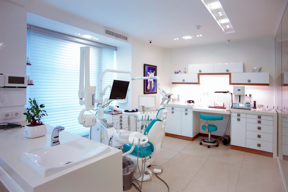 Modern digital dental clinic with CAD/CAM equipment and treatment technology